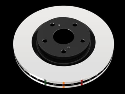 DBA 4000 Series HD Bremsscheibe mit glatter OE-Oberfläche und schwarzer Zentralnabe für Rennanwendungen mit Serienoptik-Anforderungen